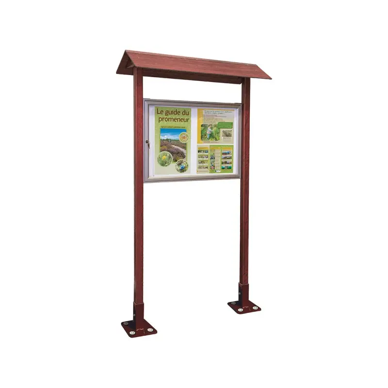 Vitrina de aluminio y madera