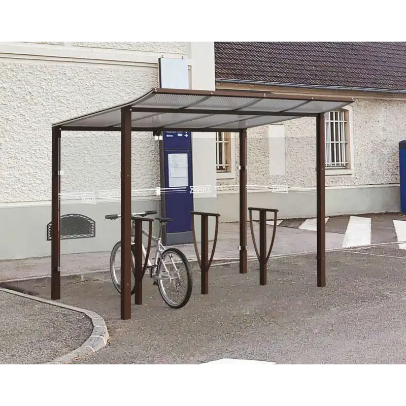 Refugio para bicicletas Modulo con cerramientos de vidrio