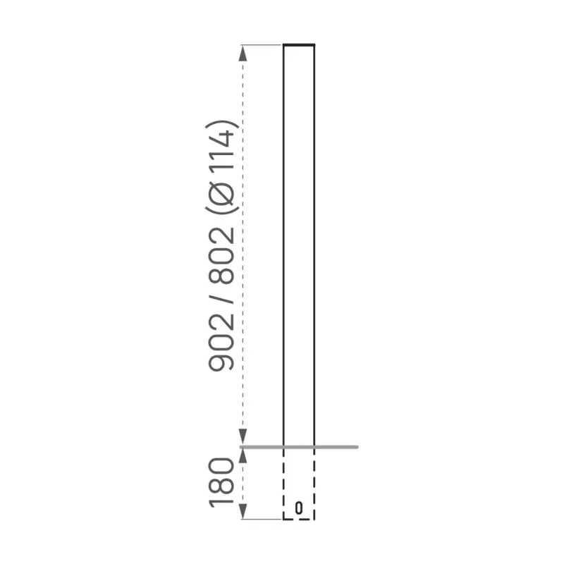 Pilona Inox fija Ø114mm