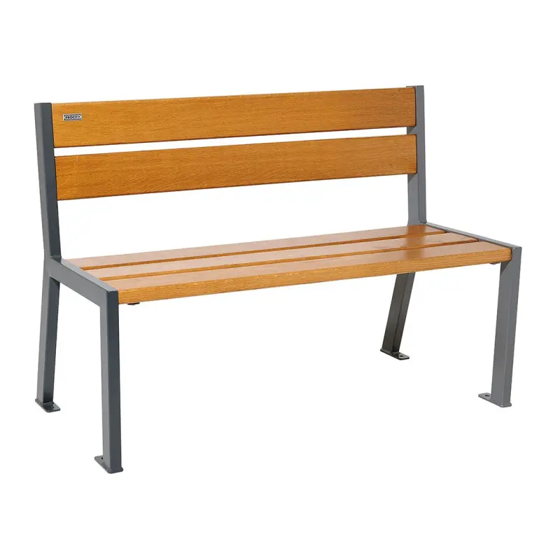 Banco Silaos® acero y madera 5 tablones