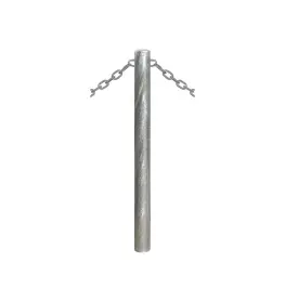 Pilona Cruce Galvanizado con cadenas