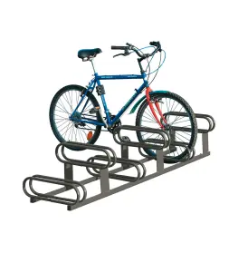 Aparcabicicletas con 6 soportes a diferentes alturas
