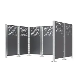 Cubrecontenedores modulable en acero