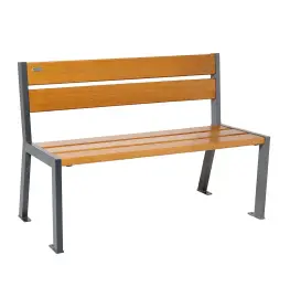 Banco Silaos® acero y madera 5 tablones