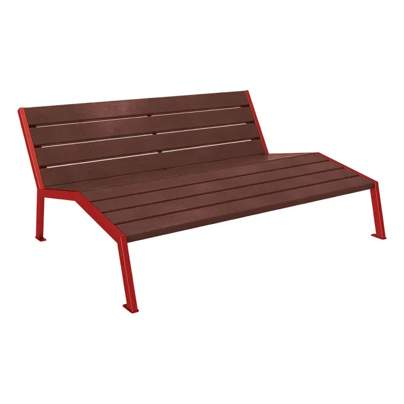 Chaise longue plastique recyclé et acier Silaos®