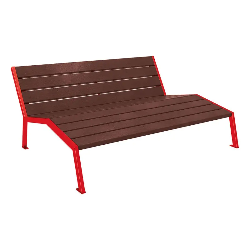 Chaise longue plastique recyclé et acier Silaos®