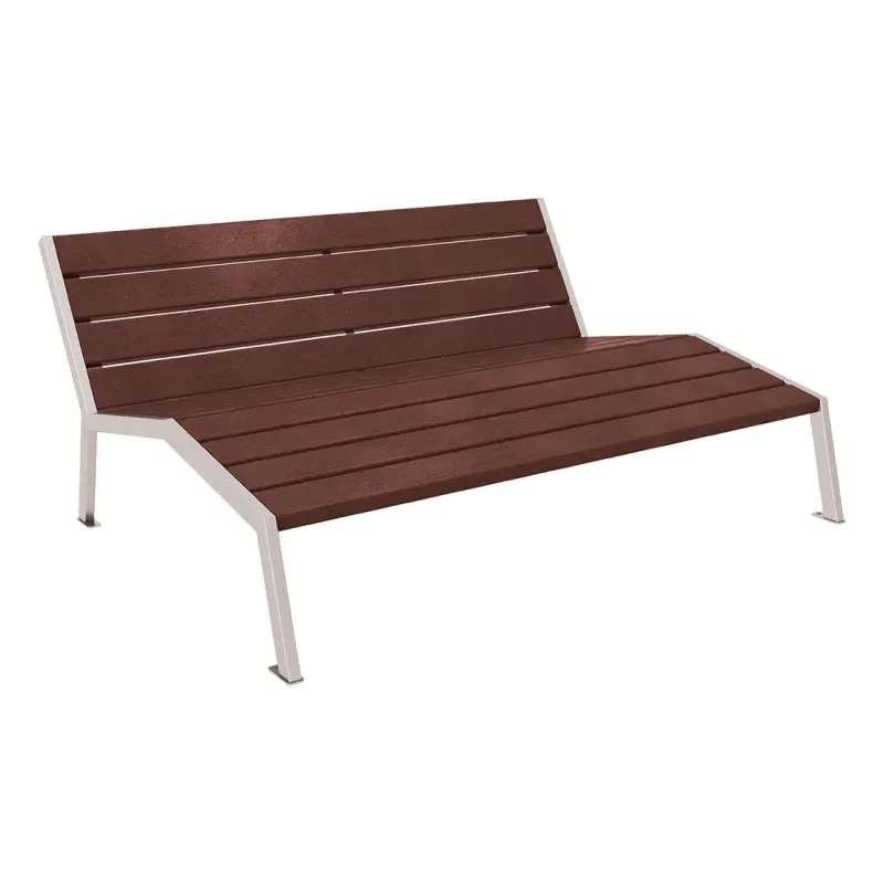 Chaise longue plastique recyclé et acier Silaos®