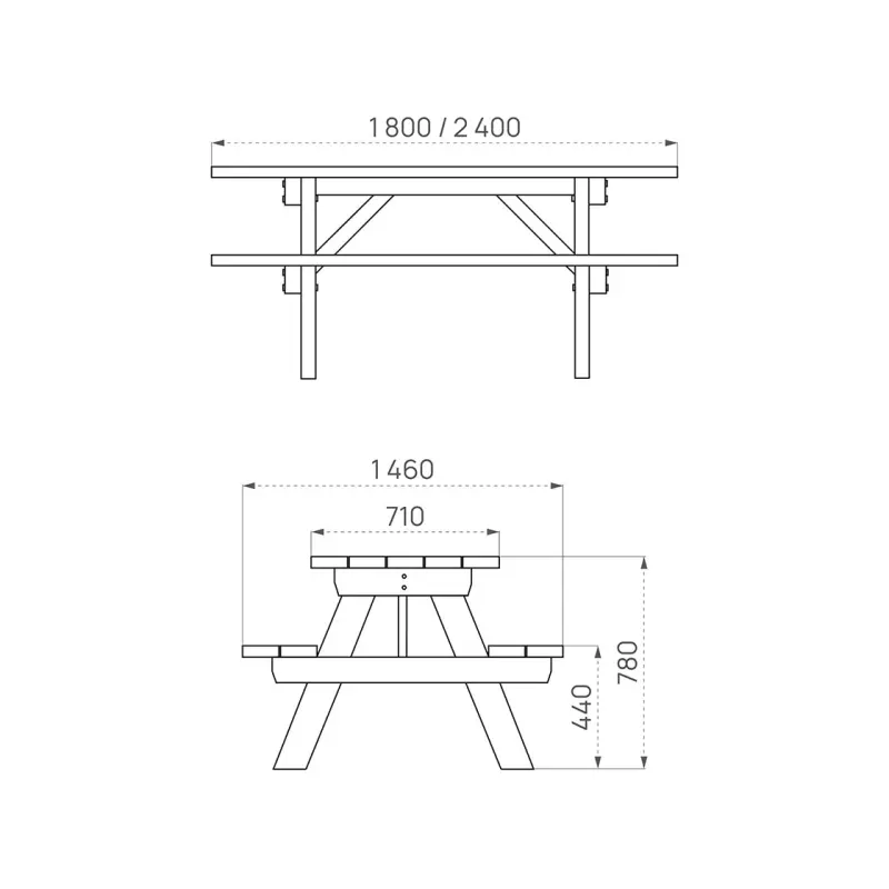 Table de pique-nique Turin