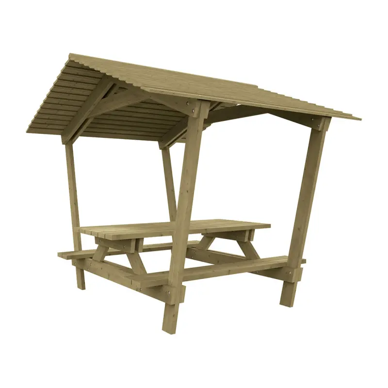 Table de pique-nique Turin avec toit