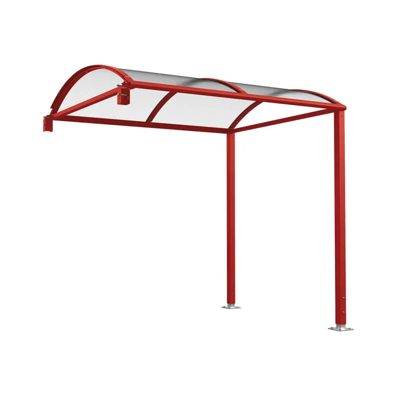 Abri vélos complémentaire Voûte "M" avec bardages polycarbonate