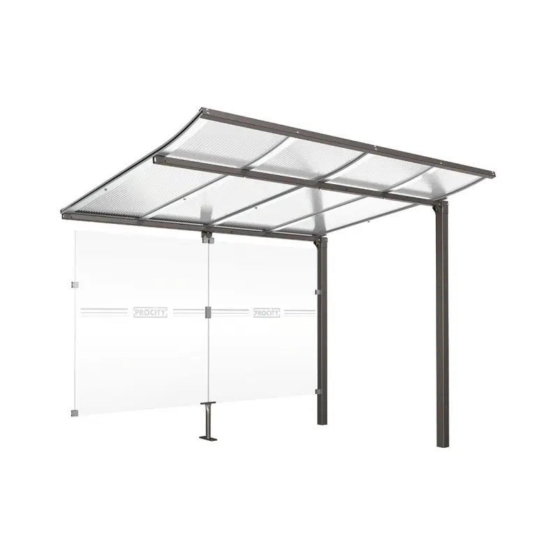 Abri vélos complémentaire Modulo avec bardages en verre