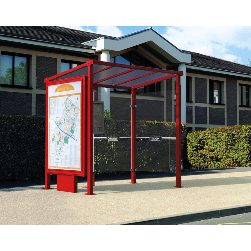 Abribus premium avec système de reoidissement et affichage électronique - Chine Abri d'autobus, abri d'autobus