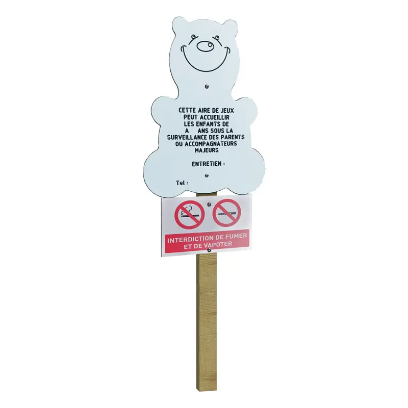 Panneau animaux + Interdiction de fumer