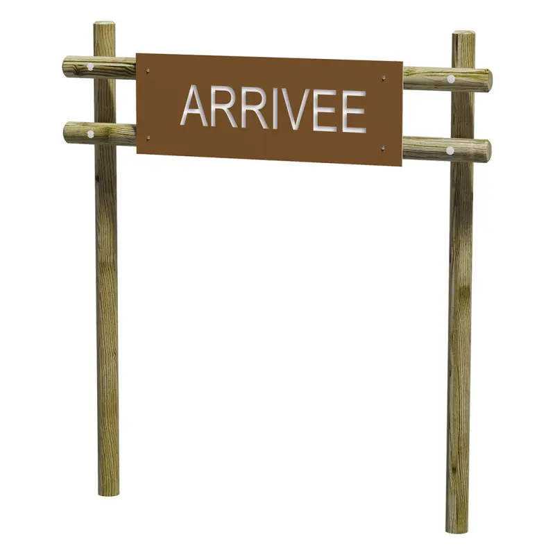 Panneau d'arrivée