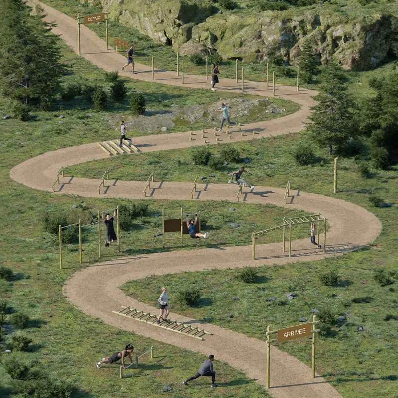 Lot 3 : Parcours de santé bois (14 éléments)