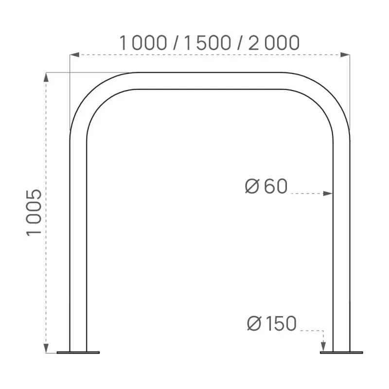 Arceau simple Ø60mm