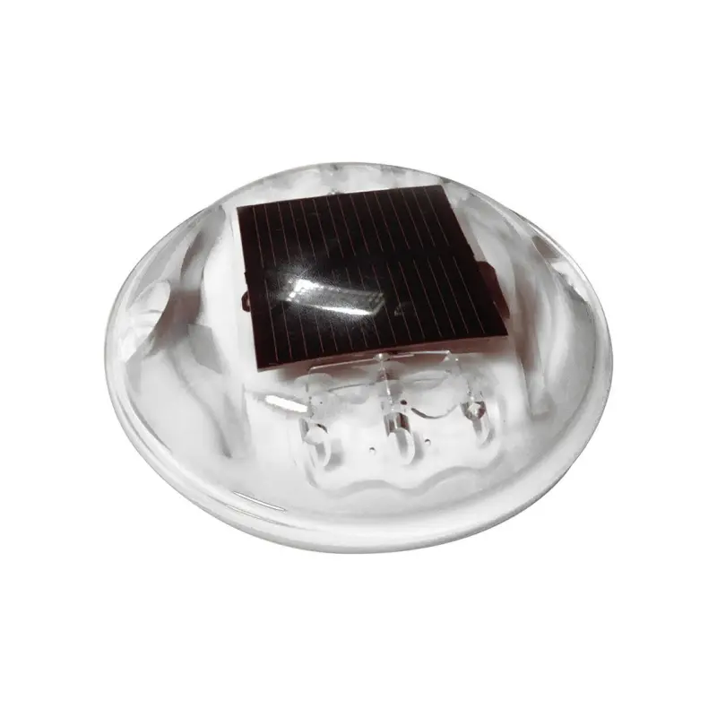 Plot routier solaire rond polycarbonate