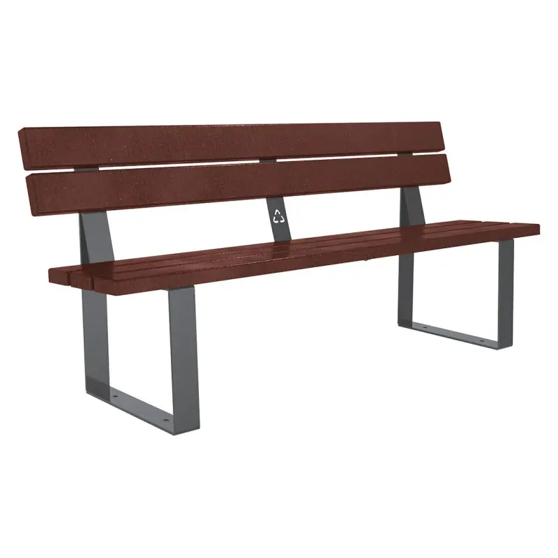 Banc plastique recyclé et acier Riga