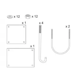 Kit de pose pour barrière tournante 203160, 203170 et 203180