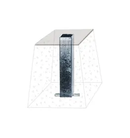 Fourreau carré pour tube Ø 35 mm