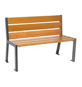 Banc bois et acier Silaos® 6 lames