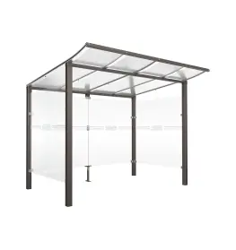 Abri vélos Modulo avec bardages en verre