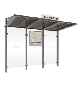 Station bus Conviviale® avec bardages verre