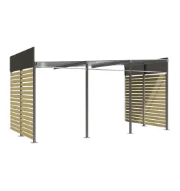 Abri vélos complémentaire sécurisé Horizon avec bardages en bois