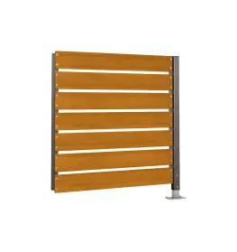 Bardage de retour avant lg 1400 mm pour abri conteneurs Modulo