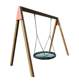 Balançoire tout bois avec nacelle