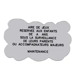 Panneau Nuage avec texte