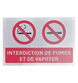 Panneau interdiction de fumer
