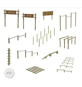 Lot 1 : Parcours de santé bois (12 éléments)