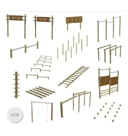 Lot 3 : Parcours de santé bois (14 éléments)