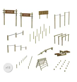 Lot 2 : Parcours de santé bois (13 éléments)
