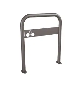 Portabici ad arco con segnaletica