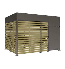 Bike box Horizon con rivestimento in legno