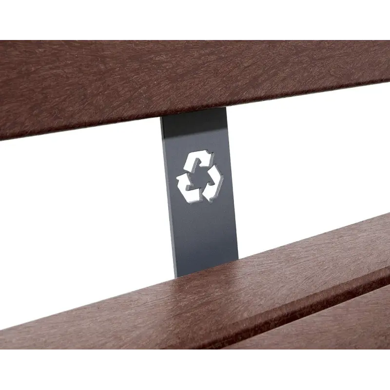 Ławka Silaos® 5 listewek z plastiku z recyklingu