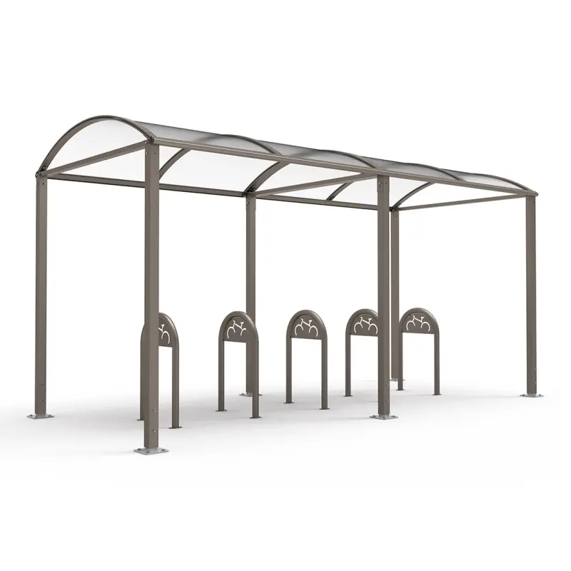 Abri vélos Voûte "M" avec bardages polycarbonate