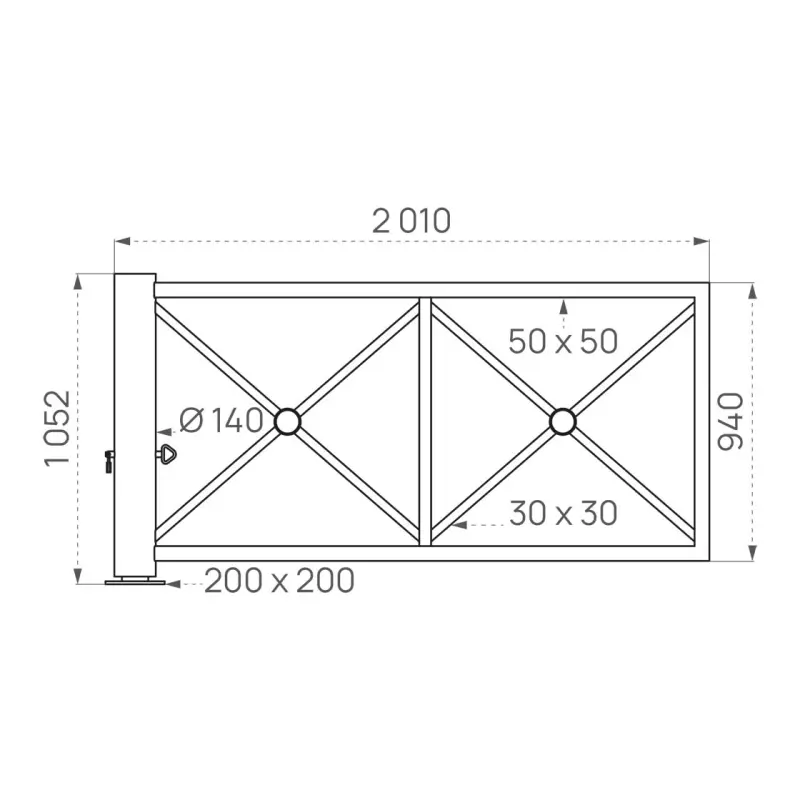Ozdobna bariera obrotowa
