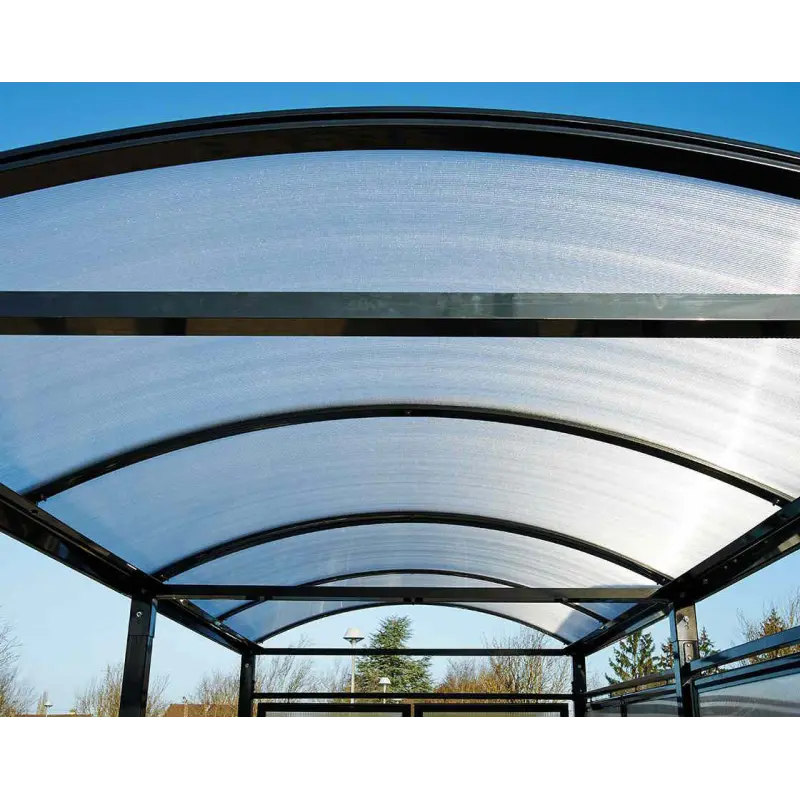 Abri vélos Voûte "M" avec bardages polycarbonate-3