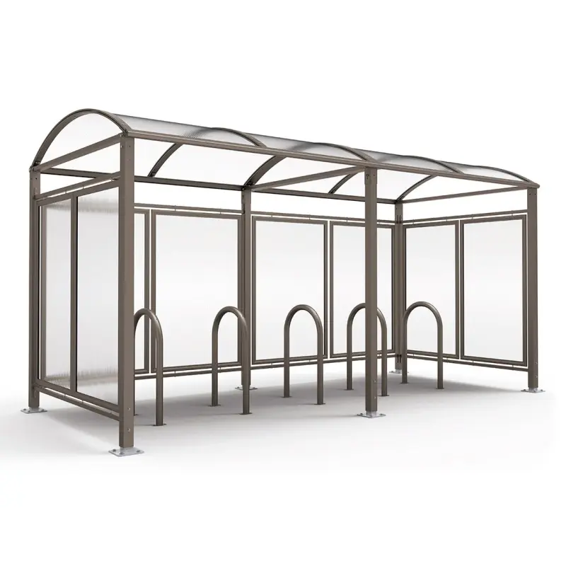 Abri vélos Voûte "M" avec bardages polycarbonate-3