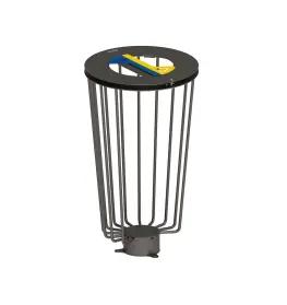 Kosz na śmieci „antyterrorystyczny” Lofoten trzy sekcje