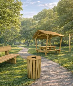 Visuel de PROCITY® all-wood street furniture – pressure-treated