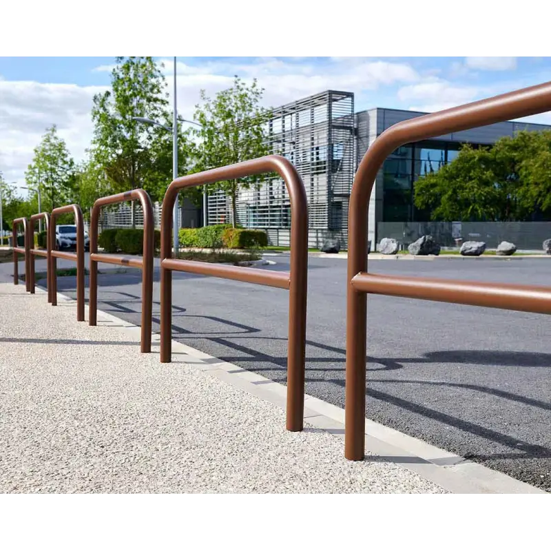 Steel hoop barrier with cross bar - Ø 60 mm