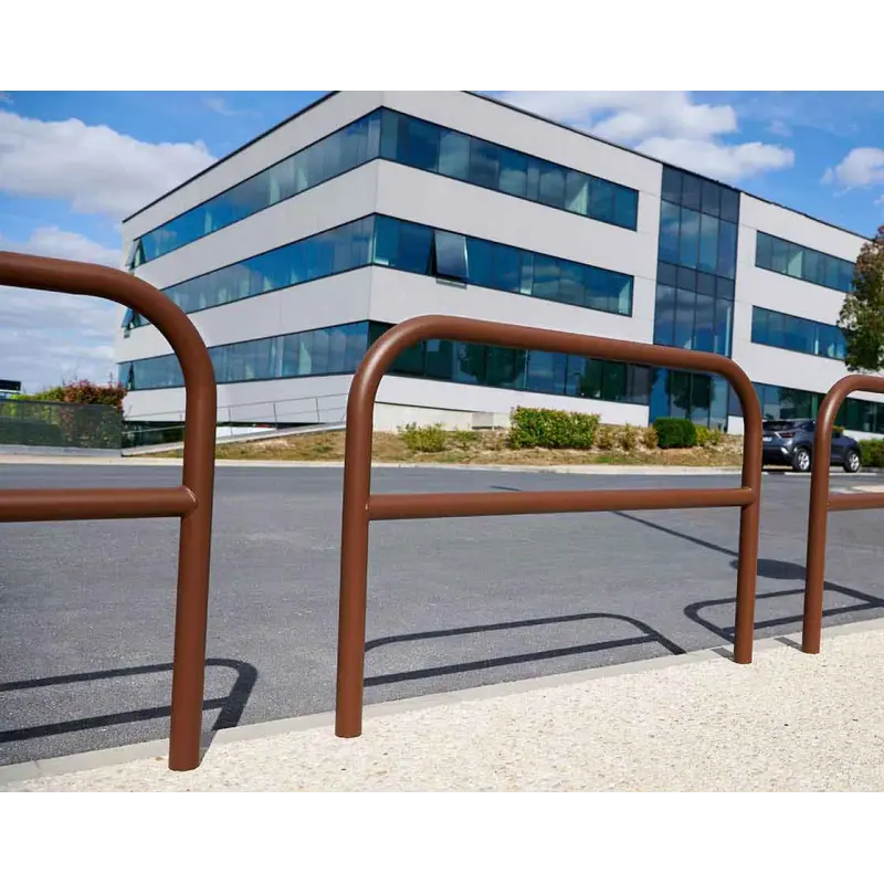 Steel hoop barrier with cross bar - Ø 60 mm