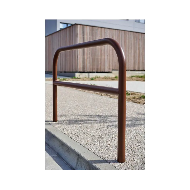 Steel hoop barrier with cross bar - Ø 60 mm