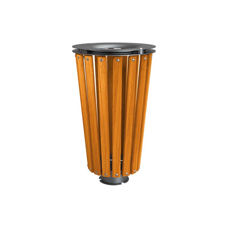 Lofoten wood & steel litter bins - 80 litres