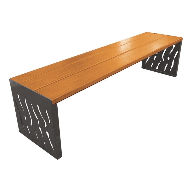 Venice wood & steel bench