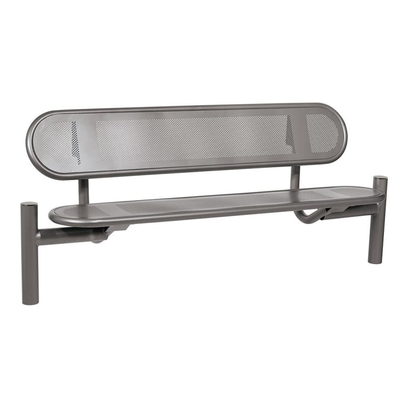 Estoril seat – brushed stainlees steel top